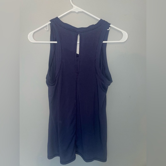 navy blue tank top, slit on the back side - Picture 2 of 3